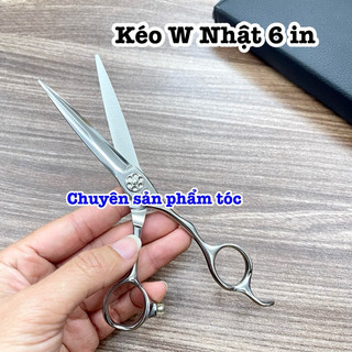 ✅W Kéo cắt tóc Nhật W 6.0 in (Đ) - Thép Nhật S440C, độ cứng 62HRC, lưỡi kéo sắc bén, thiết kế tay cầm thuận tiện