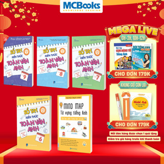 Sách - Combo Sổ tay kiến thức Toán - Văn - Anh và Mindmap từ vựng tiếng Anh THCS