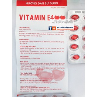 (vỉ 10 viên) Vitamin E đỏ chống lão hóa da