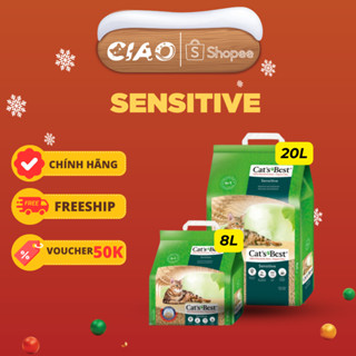 [20L] Cát gỗ vệ sinh cho mèo Cat's Best Sensitive (7.2kg) | Siêu thấm hút | Vón cục | Xả được trong tolet | Khử mùi hôi
