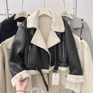 951 ÁO KHOÁC DA LỘN LÓT LÔNG CỪU LỬNG ĐAI