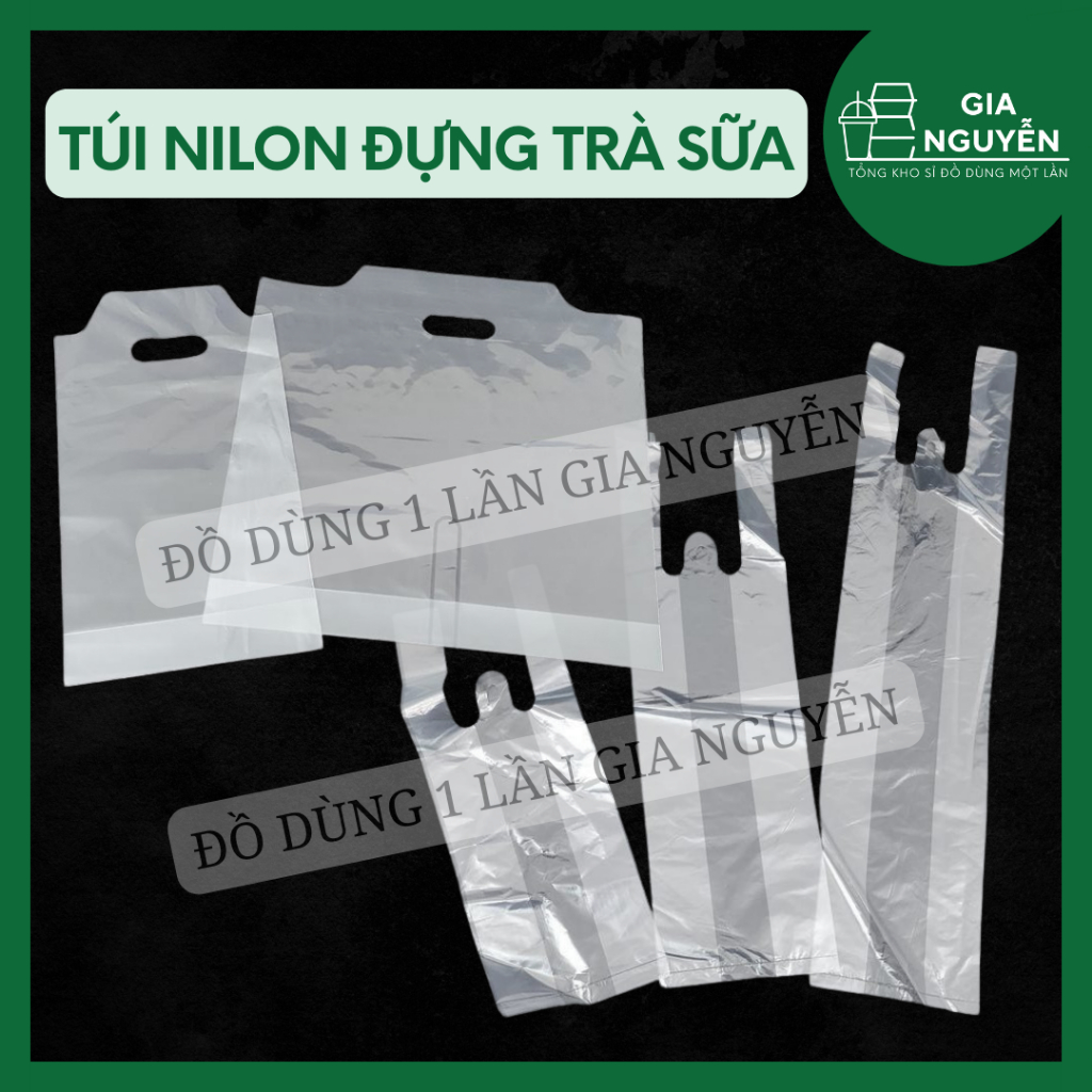 1KG Túi Nilon Loại Dày, Loại Mỏng Đựng Trà Sữa, Cà Phê, Nước Mía, Nước Dừa,...