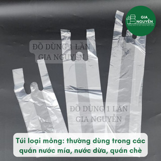 1KG Túi Nilon Loại Dày, Loại Mỏng Đựng Trà Sữa, Cà Phê, Nước Mía, Nước Dừa,...