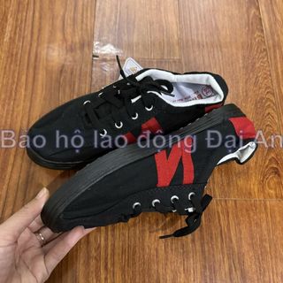 Giày Bata vải Bình Minh đế đinh đen sọc đỏ