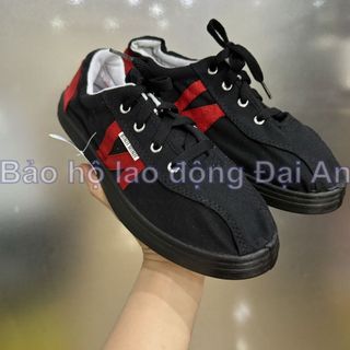 Giày Bata vải Bình Minh đế đinh đen sọc đỏ