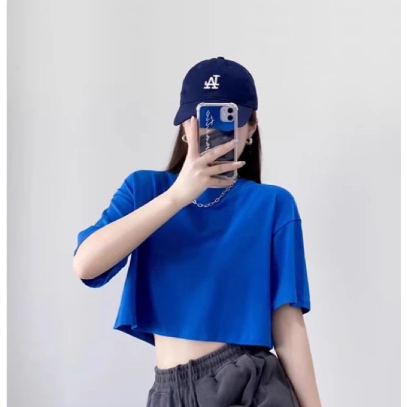 Áo thun form rộng croptop