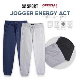 Quần nỉ Jogger nam S2 SPORT RUNNING ACT thể thao cotton USA cao cấp chống nhăn, giữ ấm tốt - QN11