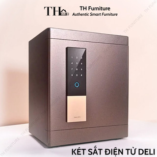 Két Sắt DELI, Két Sắt Điện Tử Thông Minh Khóa 3 Lớp, Két Sắt Chống Cháy Chống Trộm Khóa Vân Tay-Khóa Số-Khóa Cơ An Toàn.
