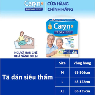  TÃ DÁN QUẦN CARYN NGƯỜI LỚN M40 L40 XL20  L28 XL20 