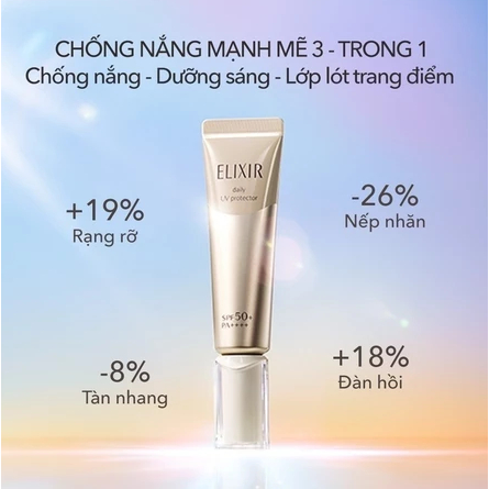 Sữa chống nắng dưỡng trắng Elixir Daily Brightening UV Protector 35ml ( Nội Địa Nhật Bản )