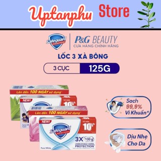 COMBO 3 Cục Xà Bông Cục Safeguard Diệt Khuẩn(115g/1 cục)