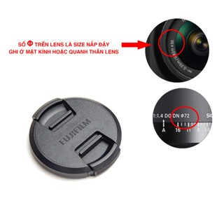 Nắp lens Fujifilm 43mm, 46mm, 49mm, 52mm, 55mm, 58mm, 62mm, 67mm, 72mm, 77mm đủ loại size thay thế