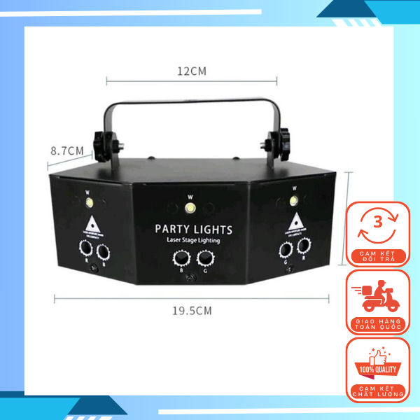 Đèn Laser 9 Mắt Sử Dụng Cho Bar, Vũ Trường, Tiệc Cưới, Club