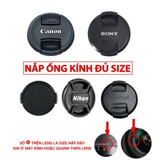 Nắp lens trước ống kính máy ảnh Canon, Nikon, Sony, Fujifilm, Không logo cho lens máy Film đủ loại thay thế
