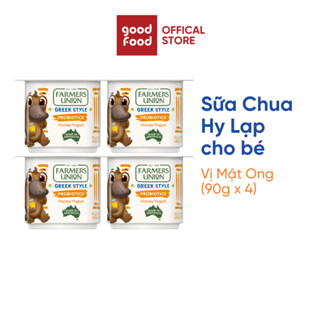 Sữa Chua Hy Lạp Farmers Union vị mật ong 90g - 4 hộp
