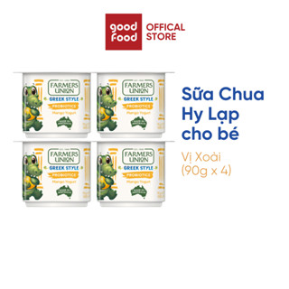 Sữa Chua Hy Lạp Farmers Union vị xoài 90g - 4 hộp