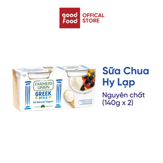 Sữa Chua Hy Lạp Greek Yogurt Farmers Union nguyên chất 140g - 2 hộp