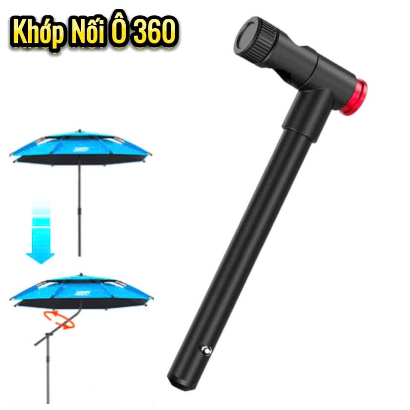 Khớp nối ô dù xoay 360 độ chắc chắn tháo lắp dễ dàng. Khớp nối thân ô xoay phù hợp cho nhiều loại ô