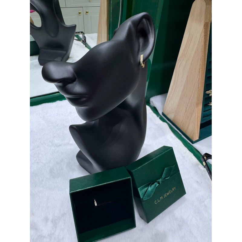 Bông Tai Hợp Kim Mạ Vàng Đính Đá MS031