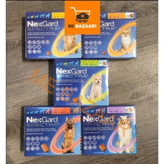 [CHÍNH HÃNG] Viên Nhai NEXGARD SPECTRA Diệt Ve Rận, Bọ Chét, Ghẻ DEMODEX và Xổ giun Cho Chó