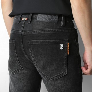 Quần Jean Dài Nam BBR Đen Xám, Form Slim-Strecth, ống đứng, chất vải co dãn, ống 17 - 19cm, Hàng VNXK - JBR22