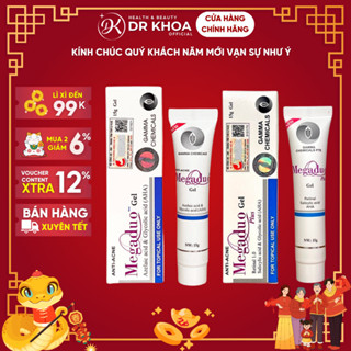Gel Giảm Mụn Gamma Megaduo AHA, Megaduo Plus Dưỡng Da Giảm Thâm 15g