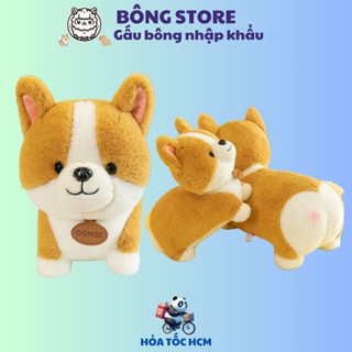 Gấu bông Cún Corgi vô tri nhỏ xinh dễ thương mềm mại đáng yêu Thú nhồi bông cao cấp Quà tặng Gấu Bông Cute - Bông Store