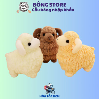 Gấu bông Cừu DuDu Trắng gấu bông Dê dễ thương mềm mại đáng yêu Thú nhồi bông cao cấp Quà tặng Gấu Bông Cute - Bông Store