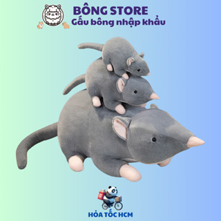 Gấu bông Chuột Xám vô tri độc lạ dễ thương mềm mại đáng yêu Thú nhồi bông cao cấp Quà tặng Gấu Bông Cute - Bông Store