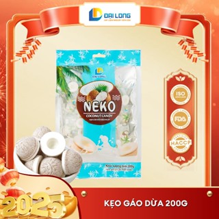 Kẹo dừa Neko Đại Long KẸO TẾT béo ngậy, không đường hợp bày sinh nhật, liên hoan, kẹo dừa sakura Việt Nam gói 200 gram