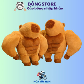 Gấu bông Chuột Lang Nước Capybara Cơ Bắp 6 múi vô tri đáng yêu Thú nhồi bông cao cấp Quà tặng Gấu Bông Cute - Bông Store