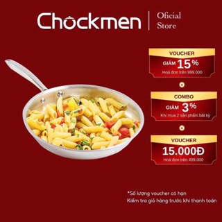 Chảo CHOCKMEN Size 20-22-24-28cm Inox Cao Cấp Chảo 5 Lớp Đáy Liền Chảo Rán Chiên Xào Dùng Mọi Loại Bếp