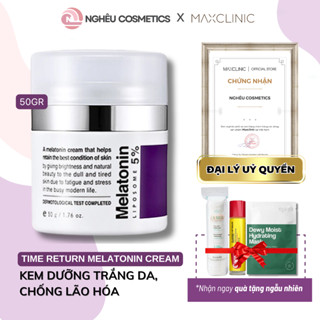 Kem Dưỡng Trắng Da, Chống Lão Hóa Chuyên Sâu Maxclinic Time Return Melatonin 5% Cream 50gr