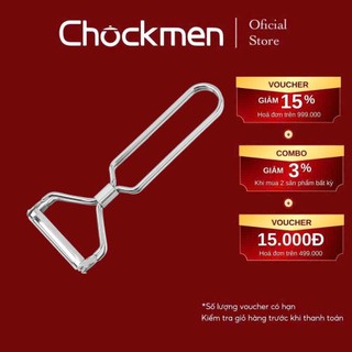  Nạo Vỏ Rau Củ Quả CHOCKMEN Inox Cao Cấp Dụng Cụ Bào Củ Quả 2 Lưỡi Đa Năng Nạo Vỏ Cây Nạo Củ Quả Lưỡi Xoay Nạo Dây 