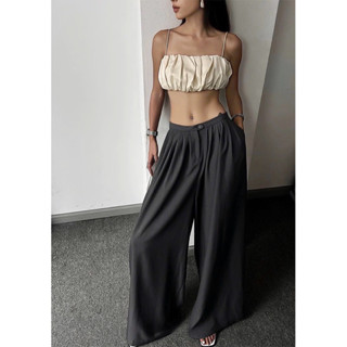 Quần ống siêu rộng lưng nhỏ hai nút