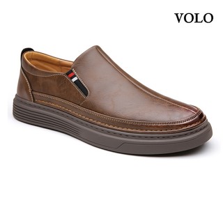  Giày Lười Da Nam Chính Hãng Volo - V292 Giày Slipon Nam Đế Cao Su Khâu Êm Chân Tăng Chiều Cao 3,5cm 