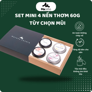 Nến thơm Maceho Mini 60g  Sáp đậu nành,tinh dầu thiên nhiên - An toàn cho sức khỏe