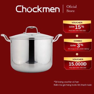  Nồi Luộc Gà CHOCKMEN Inox 18 10 Size 28 - 30CM Nồi Luộc Thành Cao Nồi Hầm Dùng Cho Mọi Loại Bếp 