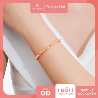  Lắc Tay Bi Sáng Lấp Lánh Vàng Tây LB06 Huy Thanh Jewelry 