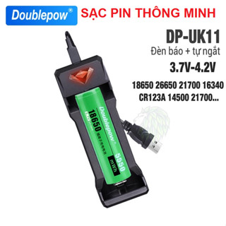  Bộ Sạc Pin 18650 26650 21700 16340 CR123A 14500 21700 Tự Ngắt 3.7V Doublepow DP-UK11 