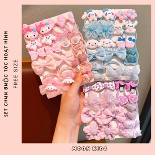 Set chun buộc tóc bé gái Moonkids set chun buộc tóc melody phong cách hàn ( Hàng đẹp ) C138