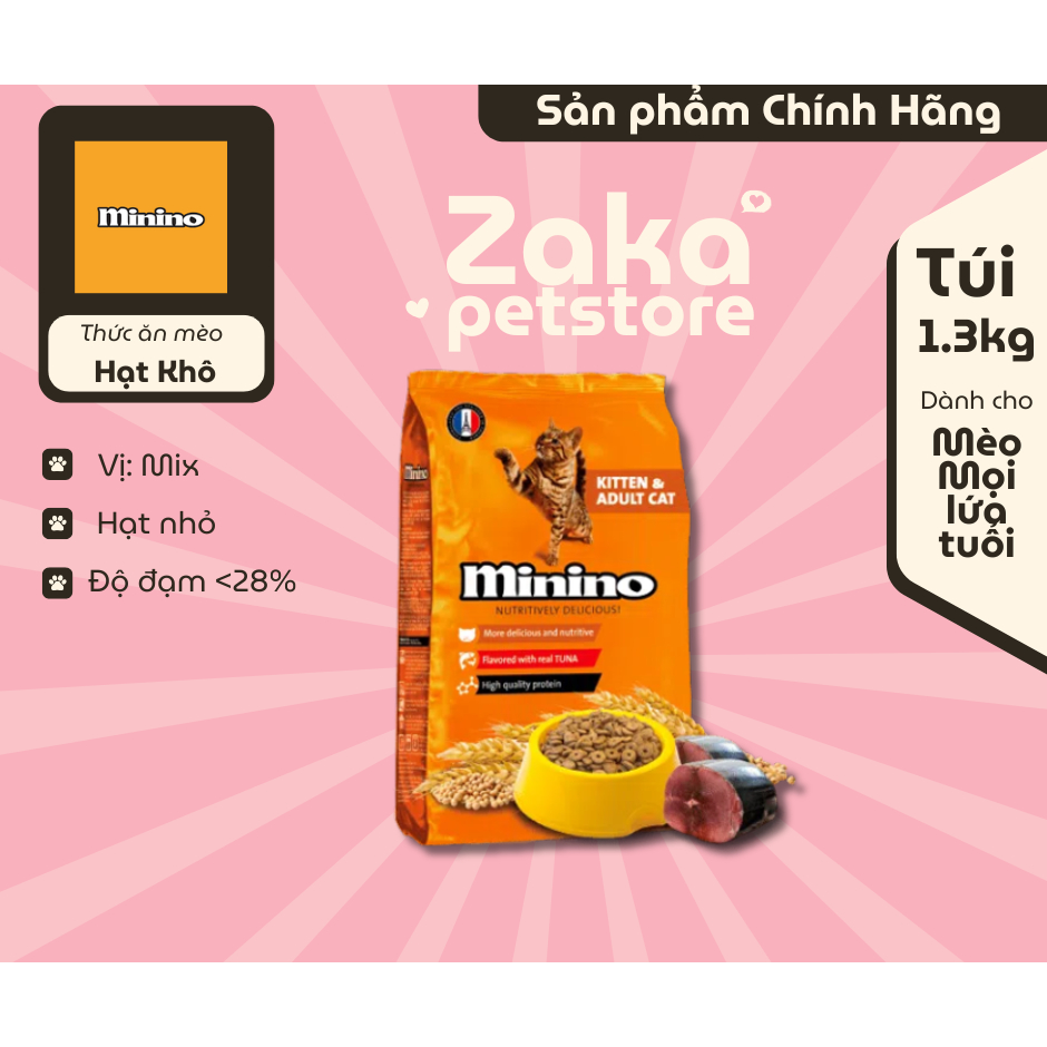 🧡Rẻ Vô Địch🧡 Thức ăn cho mèo Minino 1.3kg