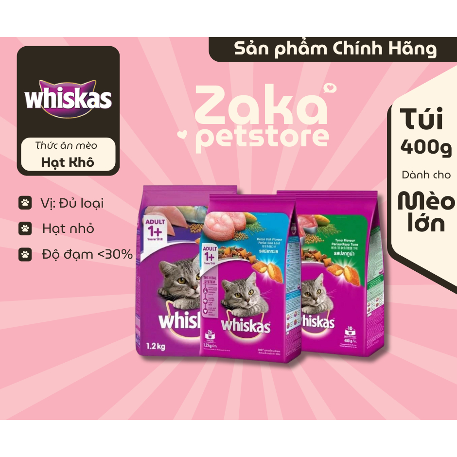 Thức ăn mèo whiskas 400g