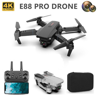 Drone E88 Mini Camera 4k Folding Drone Được trang bị Camera kép 4k - Điều khiển từ xa Camera lai.