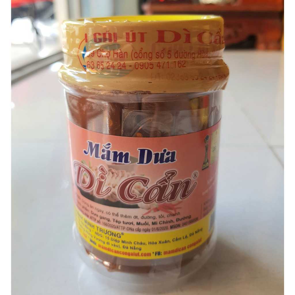 Mắm dưa Dì Cẩn mắm dưa thập cẩm gồm dưa gang đu đủ trộn kèm mắm nêm Con Gái Út Dì Cẩn