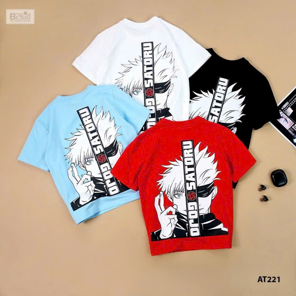Áo Thun ANIME GOJO SIÊU NGẦU Hàng B2kids (Trắng/Xanh/ Đỏ/ Đen)