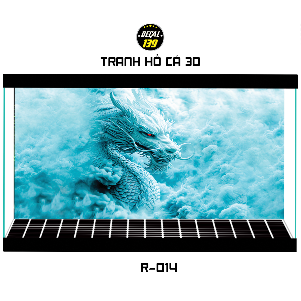 Tranh Dán Bể Cá - Tranh Dán Hồ Cá - Tranh 3d Dán Bể Cá -  Tranh Hồ Cá R-014