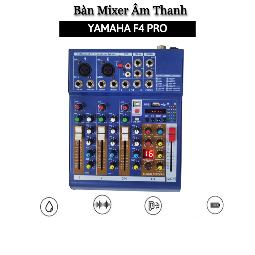 Mixer F4 Pro Phiên Bản Mới Nhất. Bàn Trộn Âm Thanh F4 Pro Âm Thanh Cực Chất, Thiết Kế Cực Đẹp. Bảo H
