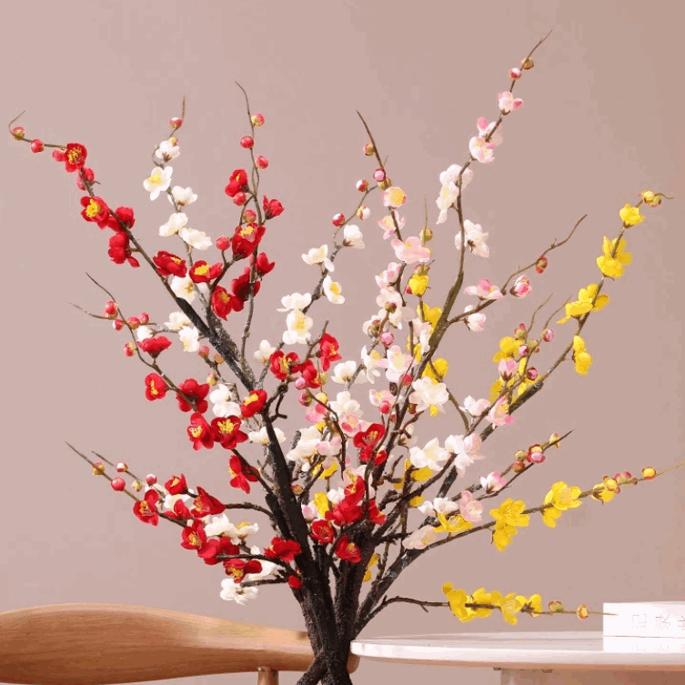 Cành Mai, Đào Cổ Thân Mốc Decor, Trang Trí, Cắm Bình Hoa Tết
