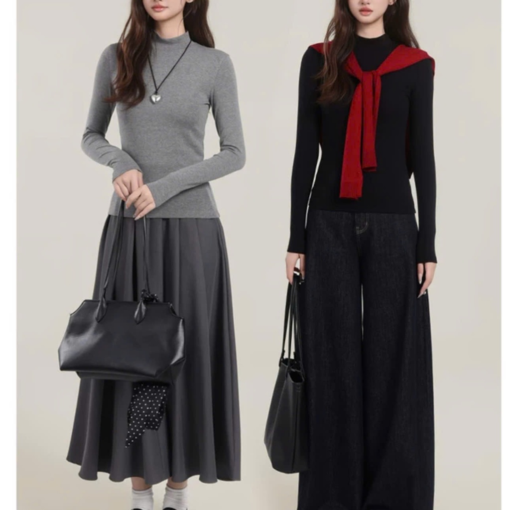 [LÓT LÔNG] Áo cổ 3p dài tay giữ nhiệt chất zip giữ ấm tốt Justdun A26 | BigBuy360 - bigbuy360.vn
